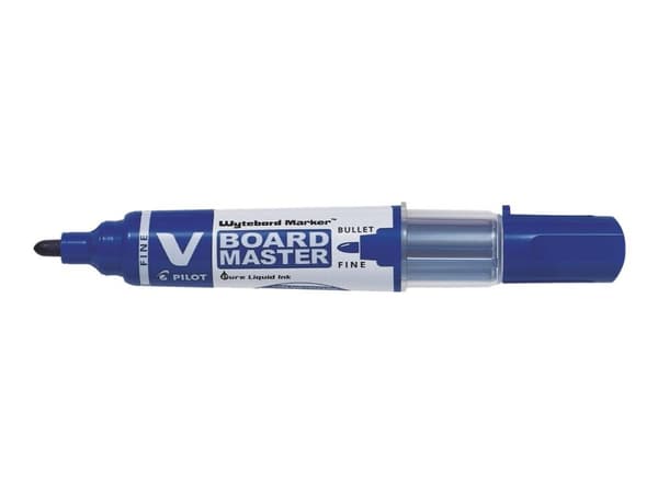 Whiteboardmarkör Pilot V-Board Master, rund, box med 5 färger