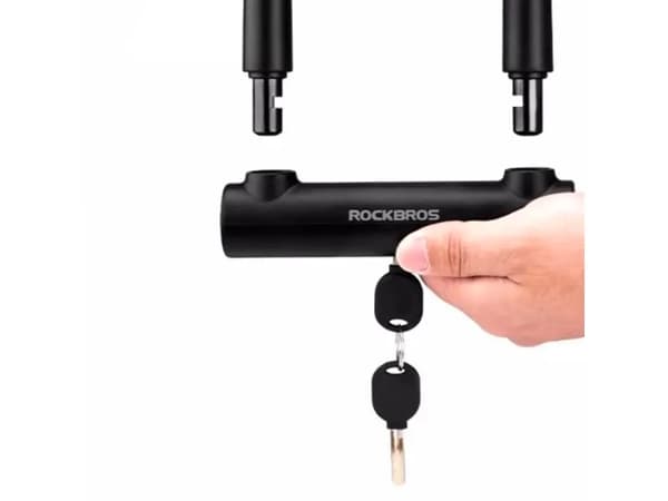 RockBros U-Lock förstärkt cykellås - sort ROCKBROS