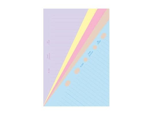 Fickanteckningsbok linjerad Pastel