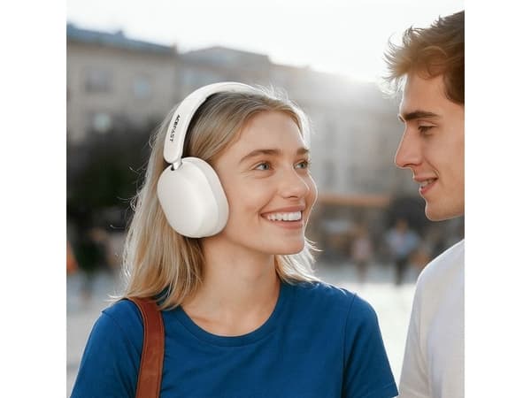 Acefast H12 Wireless On-Ear Bluetooth 5.4 Headphones with ANC - White