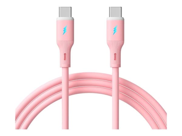 Akyga USB-kaapeli USB-C® liitin, USB-C® liitin 1 m Vaaleanpunainen AK-USB-66