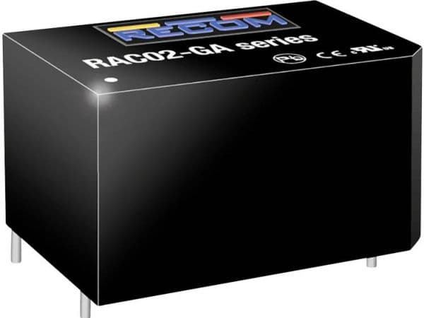 RECOM RAC02-24SGA AC/DC nätaggregat 24 V 2 W