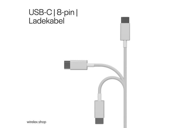 S/CONN maximum connectivity FL31-13052, 1,5 m, Lightning, USB C, Hankjønn, Hankjønn, Hvit