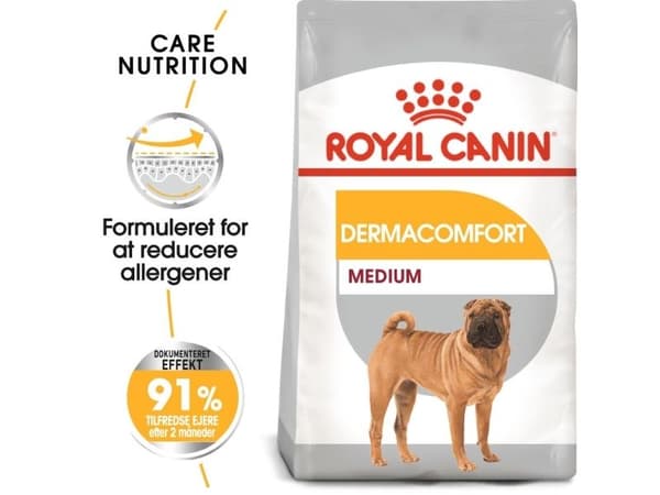 Royal Canin Medium Dermacomfort, Vuxen, Medium (11 - 25 kg), Ris, Grönsaker, 12 kg