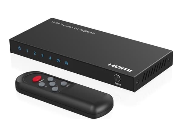 MicroConnect - Switch - fjernkontroll - 4 x HDMI - stasjonær