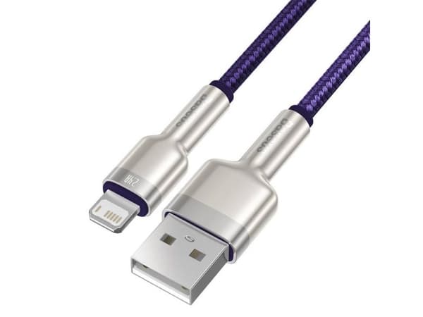 USB-Lightning-kaapeli Baseus Cafule, 2.4A, 1m (violetti)