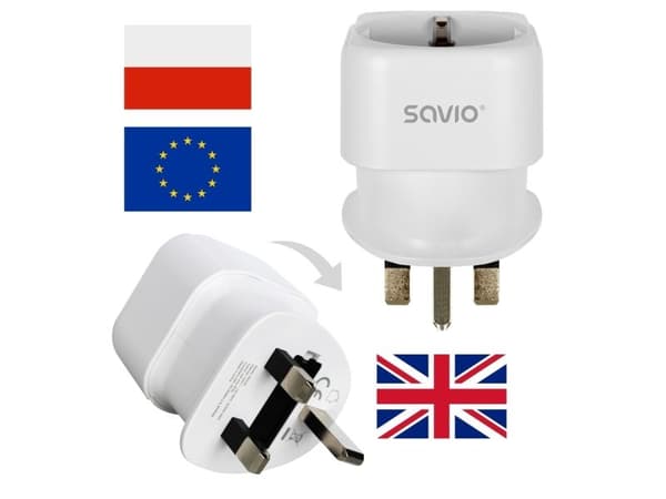 Savio Savio AP-04 strømadapter/oppfinner Hvit