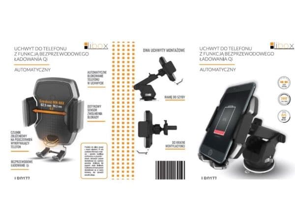 Libox automatisk bilholder Qi LB0177