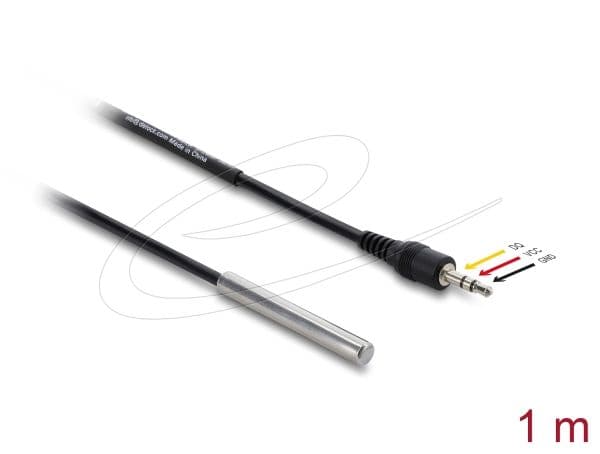Delock - Temperatur sensor - svart - 1 m