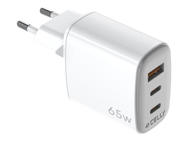 Celly UPTC1USB2USBC65, Sisätila, USB, Valkoinen
