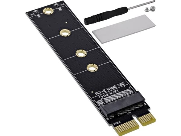 InLine 76619H, PCIe, M.2, Hankjønn, PCIe 3.0, Taiwan, -40 - 85 °C