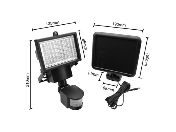 Maclean MCE442 solcelle LED flomlys med bevegelsessensor