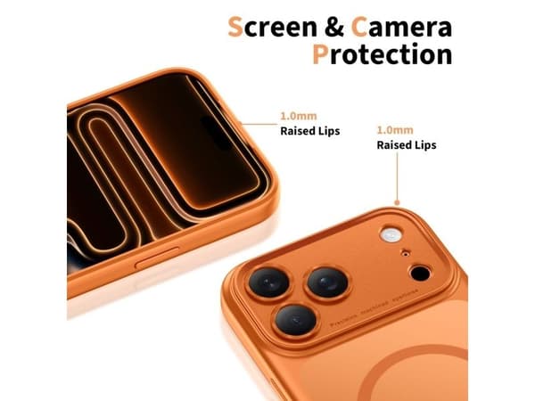 Tech-Protect Magpeak Magsafe CC-deksel for iPhone 17 Pro Max matt oransje