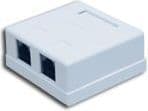 A-LAN FTP surface socket cat 5e 2xRJ45 zint - GN004