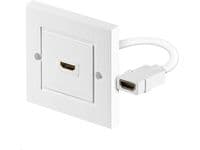 MicroConnect - Strömuttag - HDMI - vit