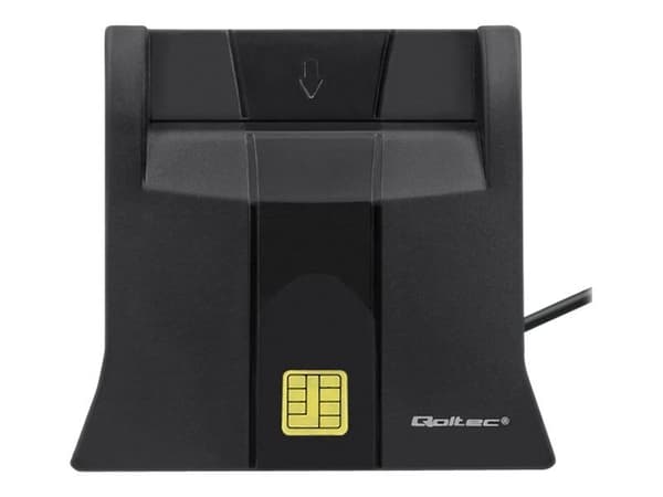 Qoltec 50643 - SMART-kortleser - USB 2.0 - svart