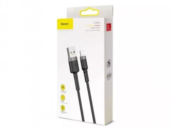 Baseus Cafule - Lightning-kabel - Lightning hane till USB hane - 3 m - grå, svart