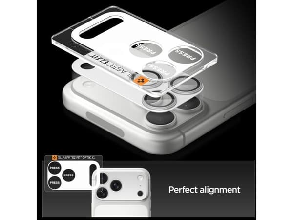 Spigen Optik Pro XL kameraglas för iPhone 17 Pro Max - silver