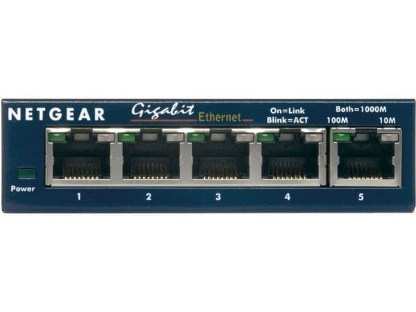 NETGEAR GS105 - Switch - 5 x 10/100/1000 - stasjonær