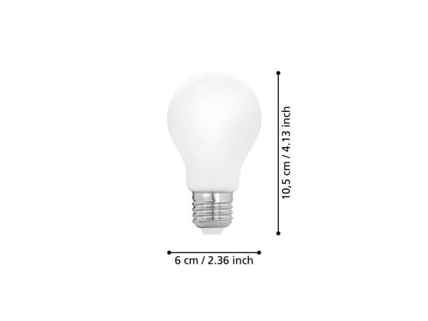 EGLO E27 LED A60 opal standardpære varm hvit