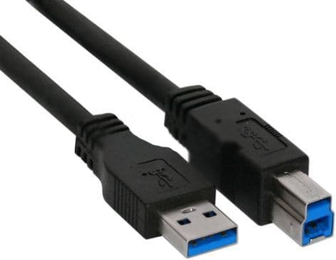 InLine 35330, 3 m, USB A, USB B, USB 3.2 Gen 1 (3.1 Gen 1), Sort