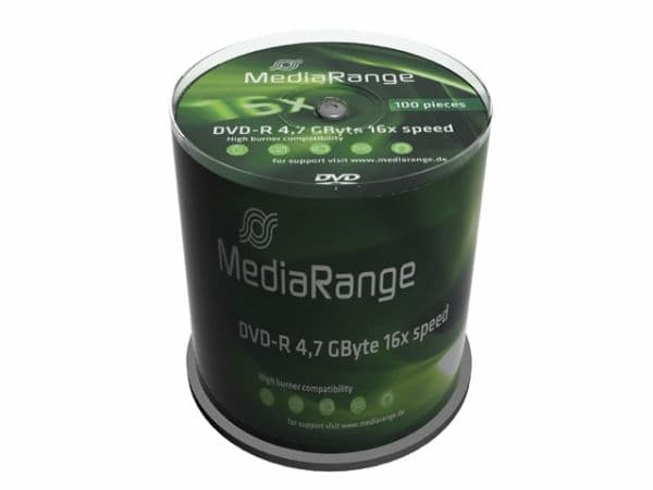 MediaRange - 100 x DVD-R - 4,7 GB 16x - spindel