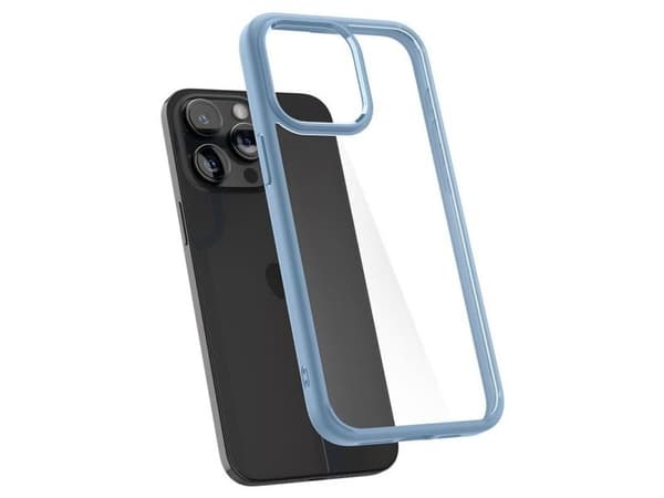Spigen Crystal Hybrid-etui for iPhone 15 Pro Max - clear blue