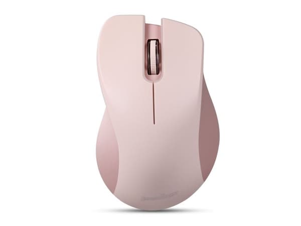 Perixx PERIMICE-621, Høyre hendt, Optisk, RF Wireless + Bluetooth + USB Type-A, 1600 DPI, Rosa