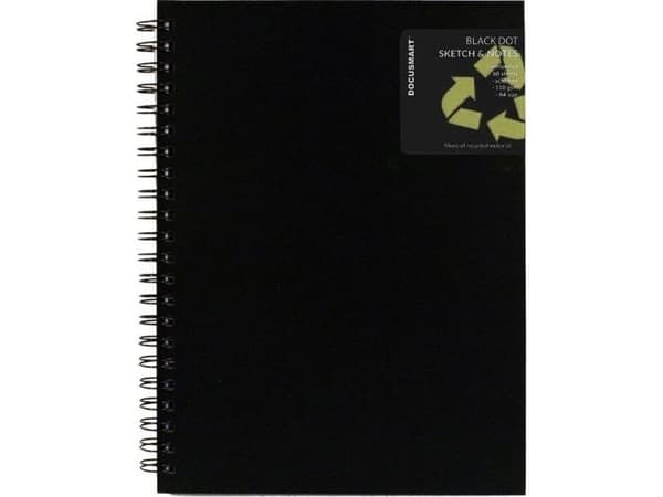 Skitseblok A4 Med PP Front Sort
