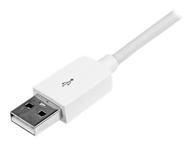 Startech 2m (6ft) Long White Apple 8-pin Lightning Connector to USB Cable for iPhone / iPod / iPad - Charge and Sync Cable (USBLT2MW) - Lightning-k...