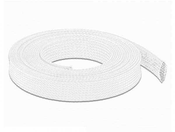 Delock - Flätad ärm - 10 m - vit