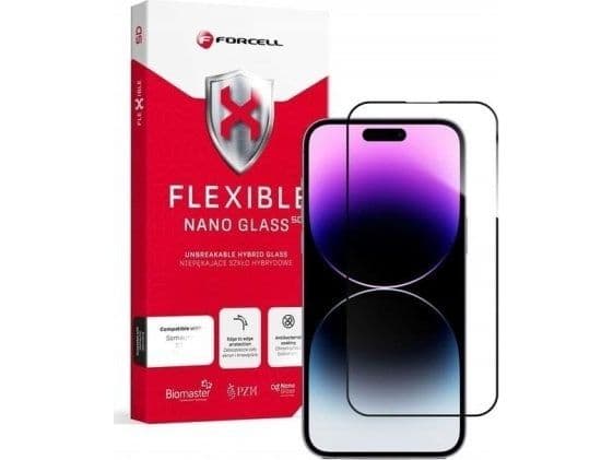 ForCell WYP Forcell Flexible 5D hybridglass til iPhone 14 Pro Max (black)