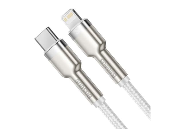 Baseus Cafule, 2 m, Lightning, USB C, Uros, Uros, Valkoinen