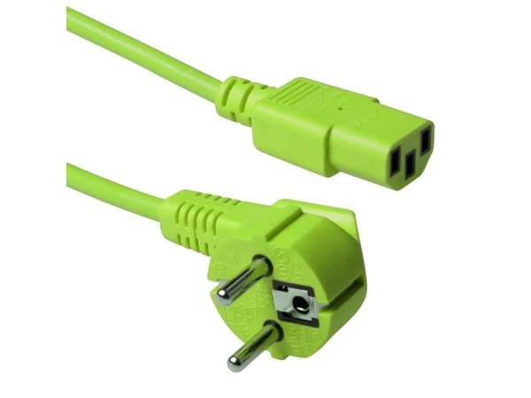 Advanced Cable Technology Schuko - C13 - 1,8 m (AK5138) strömkabel, grön