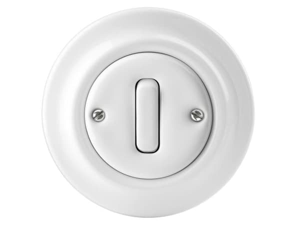 ABB korrespondans tryckkontakt, blank vit, 10A 250V, Decento