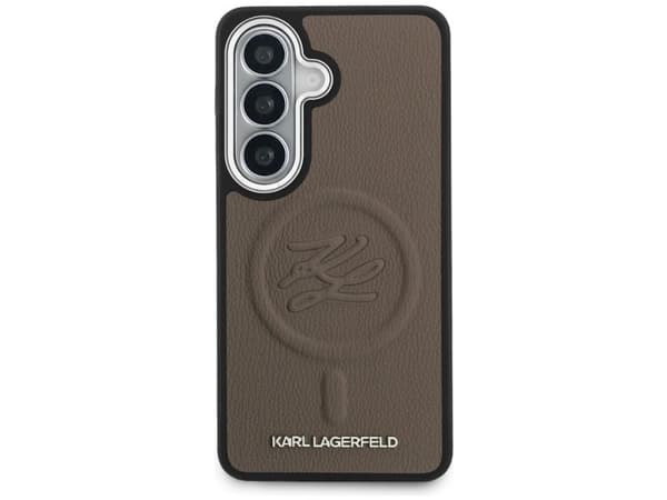 Karl Lagerfeld preget ringinitialer MagSafe-deksel til Samsung Galaxy S26+ - brun