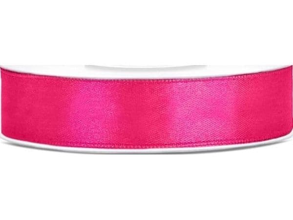 Hot pink satinbånd 12mm