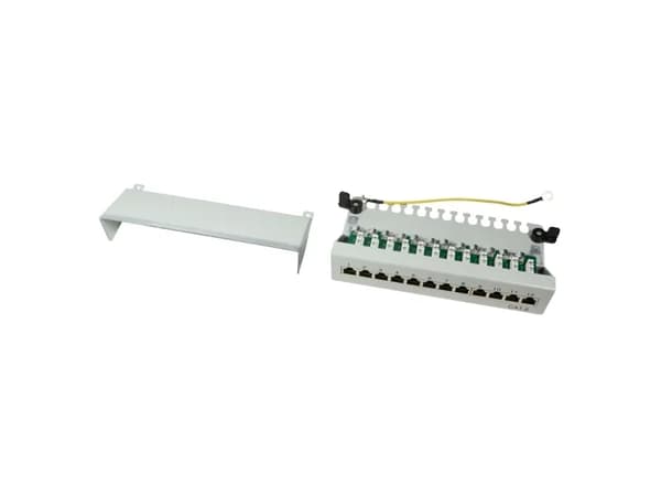 LogiLink NP0017A, Cat6, Grå, Stål, Stativmontering, 1U, RoHS