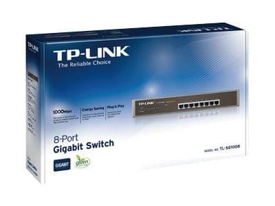 TP-Link TL-SG1008 - Switch - 8 x 10/100/1000 - stasjonær