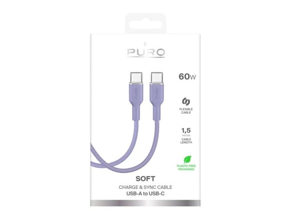 Puro ICON USB-C - USB-C 1,5 m kabel - lilla