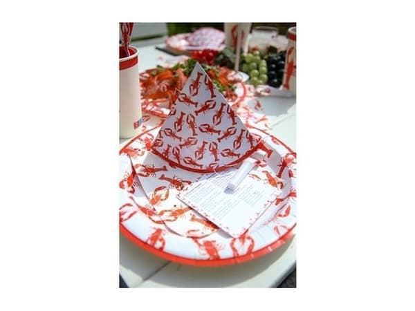 Krebsegilde paptallerkner 28 cm