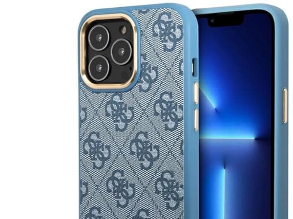 Guess GUHMP14LU4GPRB iPhone 14 Pro 6,1" blå/blå hardt etui med 4G-logo MagSafe