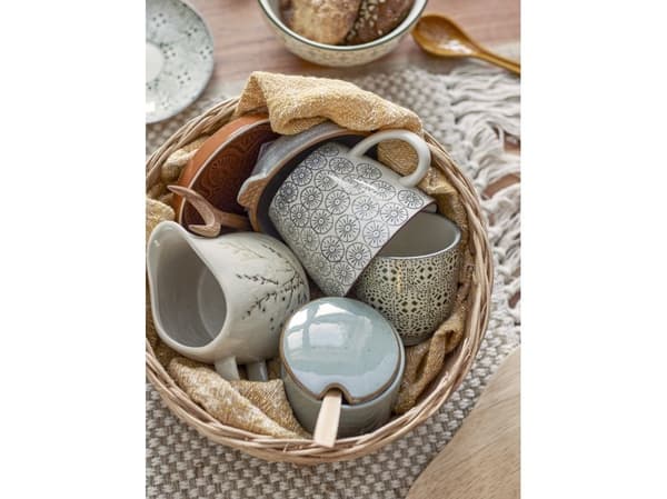 Bloomingville Pixie burk med lock & sked, grön, stengods