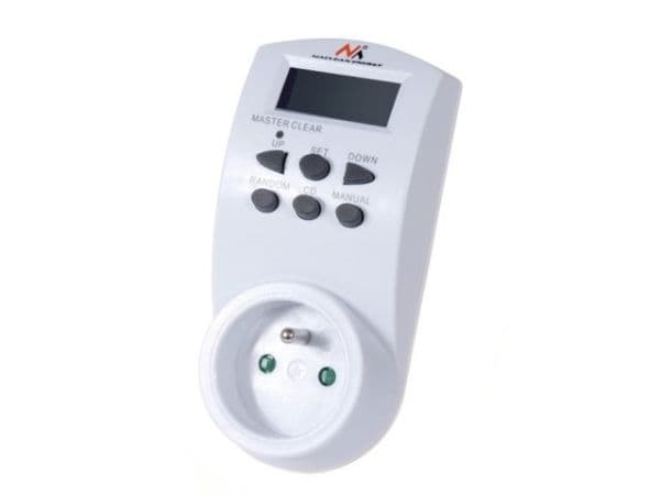 Maclean MCE05, Daglig timer/veckotimer, Vit, Digital, Knappar, 12 timmar/24 timmar, CE