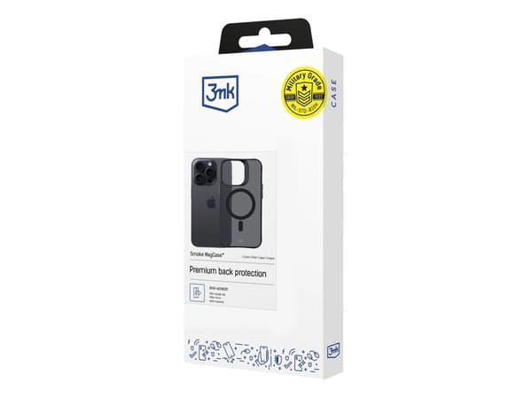3MK Smoke MagCase, Etui, Apple, iPhone 15 Pro, 15,5 cm (6.1"), Grå