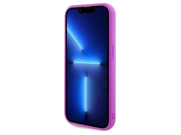 Guess Disco Metal Script-etui til iPhone 14 Pro - fuchsia
