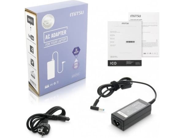 MITSU strømadapter 19,5V 2,31A (4.5X3.0 pin) - HP