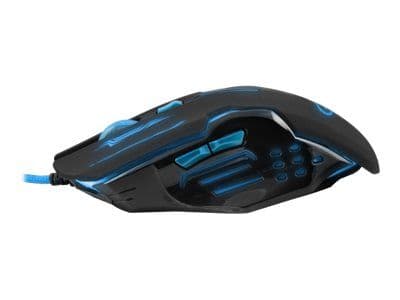 Esperanza MX403 APACHE - Mus - ergonomisk - høyrehendt - 6 knapper - kablet - USB - blå