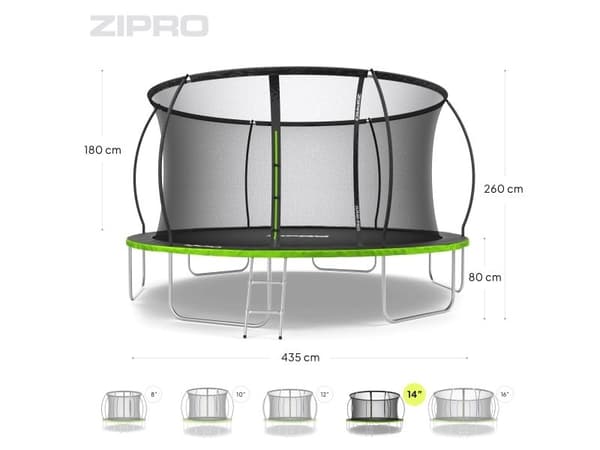Jump Pro Premium med innvendig netting 14FT 435cm