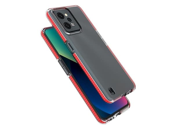 Spring Case för Realme C31 silikonfodral med ram - ljusblå